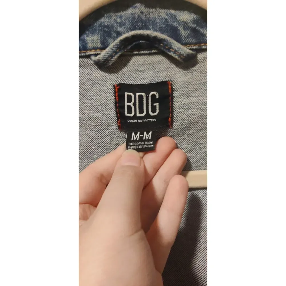 Urban Outfitters BDG Womens Oversized Denim Jacket with Belt Size M Y2K Casual